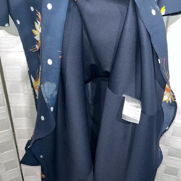 Banana Republic Flutter Sleeve Ruffled Fall Floral Dress Women’s Size 10 - Picture 7 of 12